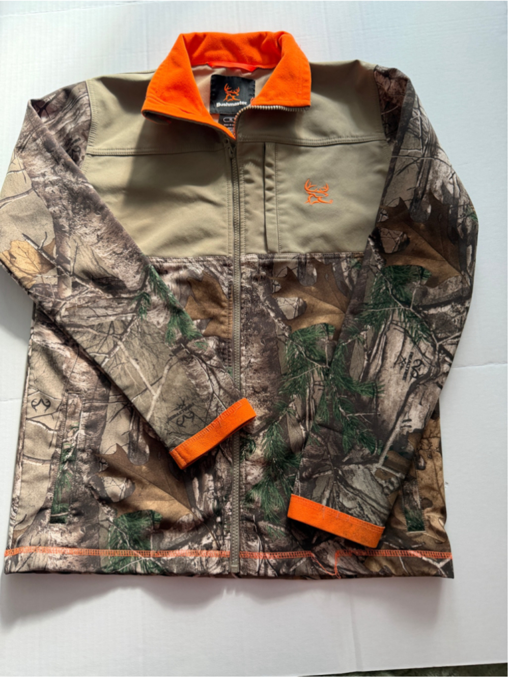 Men's Bushmaster Camo Performance Jacket XL Brown Orange